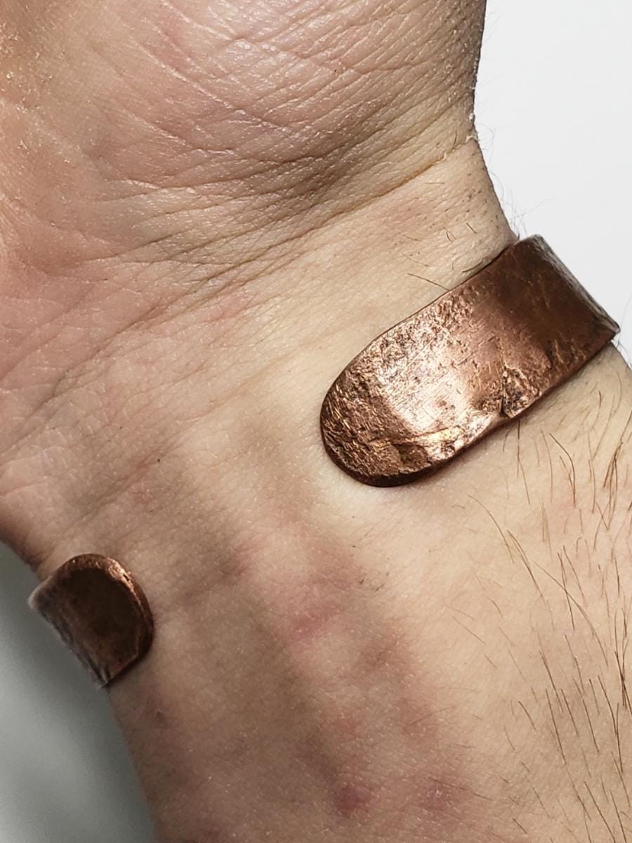 Rustic Copper Bracelet for Men, Copper Cuffs for Men, Anti-Arthritis Wellness Gift, Solid Hammered Copper Cuff, 100% Copper Healing Bracelet  CopperNation7