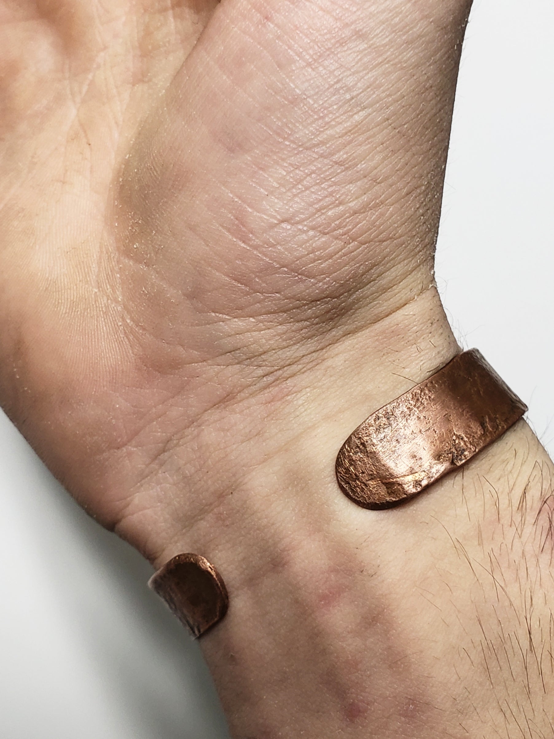Rustic Hammered Copper Cuff
