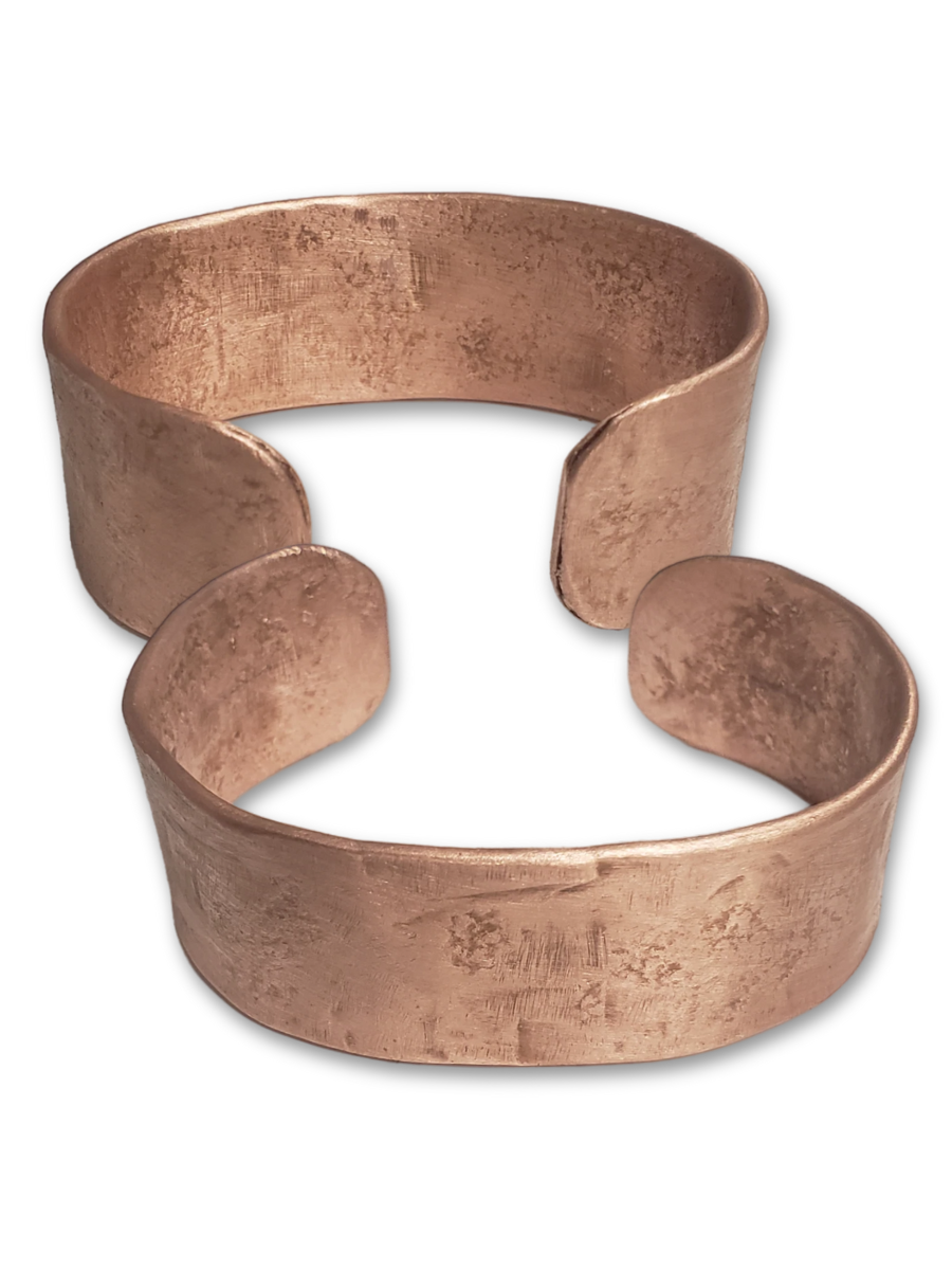 Wide Hammered Copper Cuff