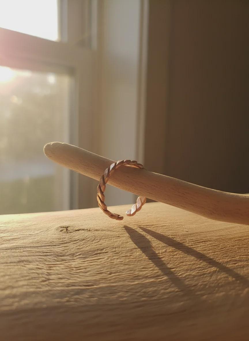 Copper Healing Ring, Adjustable Anti-Arthritis Ring, Copper Wellness Gift, Rustic Viking Ring, Copper Tensor Band Ring