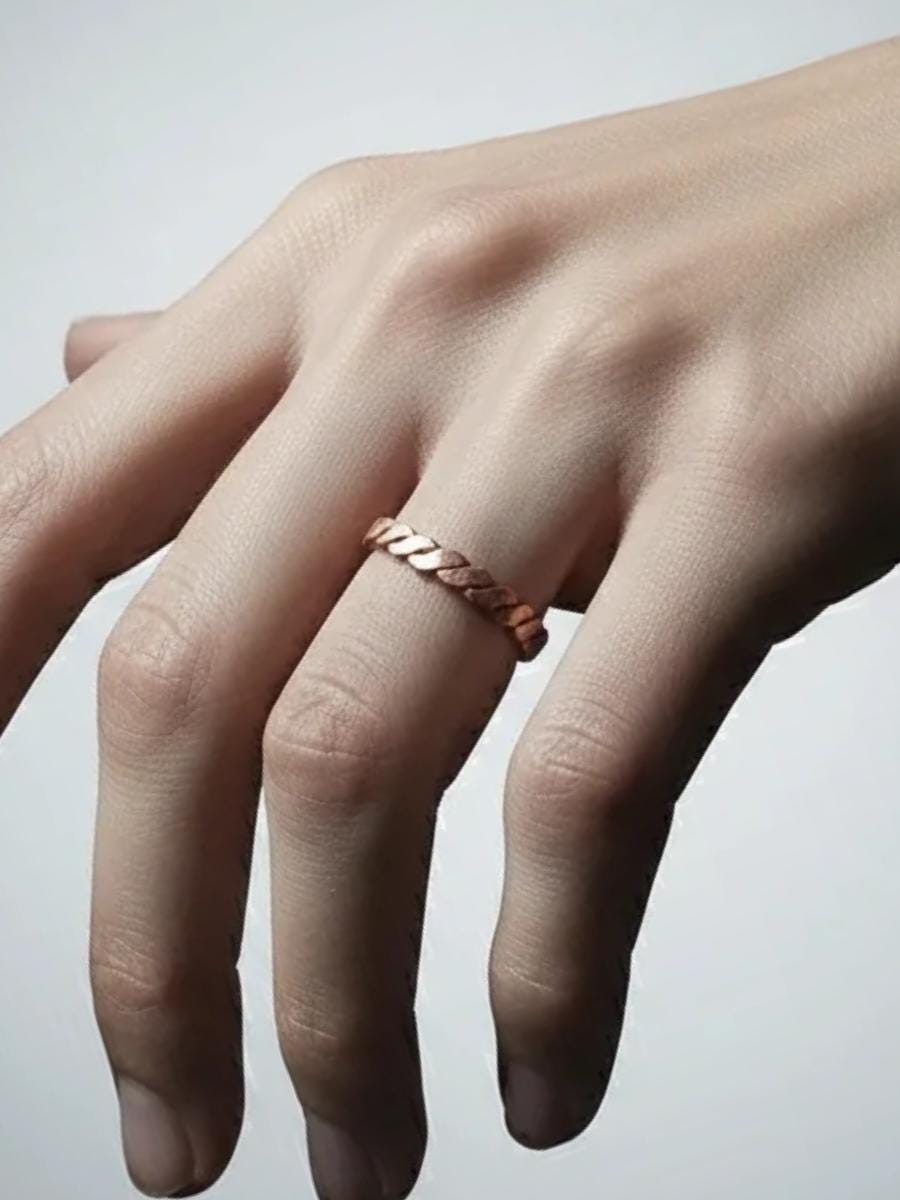 Copper Healing Ring, Adjustable Anti-Arthritis Ring, Copper Wellness Gift, Rustic Viking Ring, Copper Tensor Band Ring