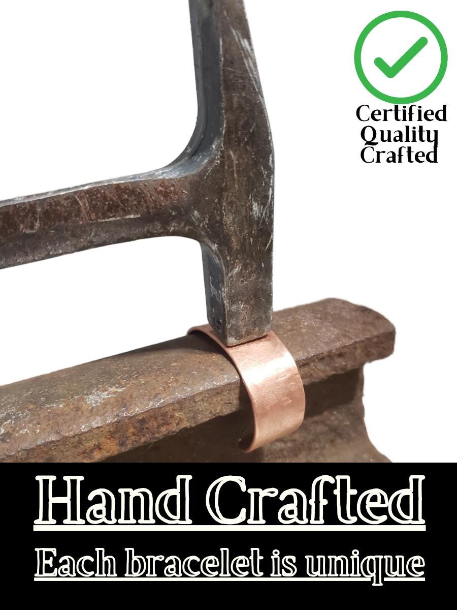 Wide Hammered Copper Bracelet for Men, Heavy Copper Cuff for Men, Thick Copper Arm Bangle, Anti-Arthritis Copper Cuff, Big Copper Bracelet