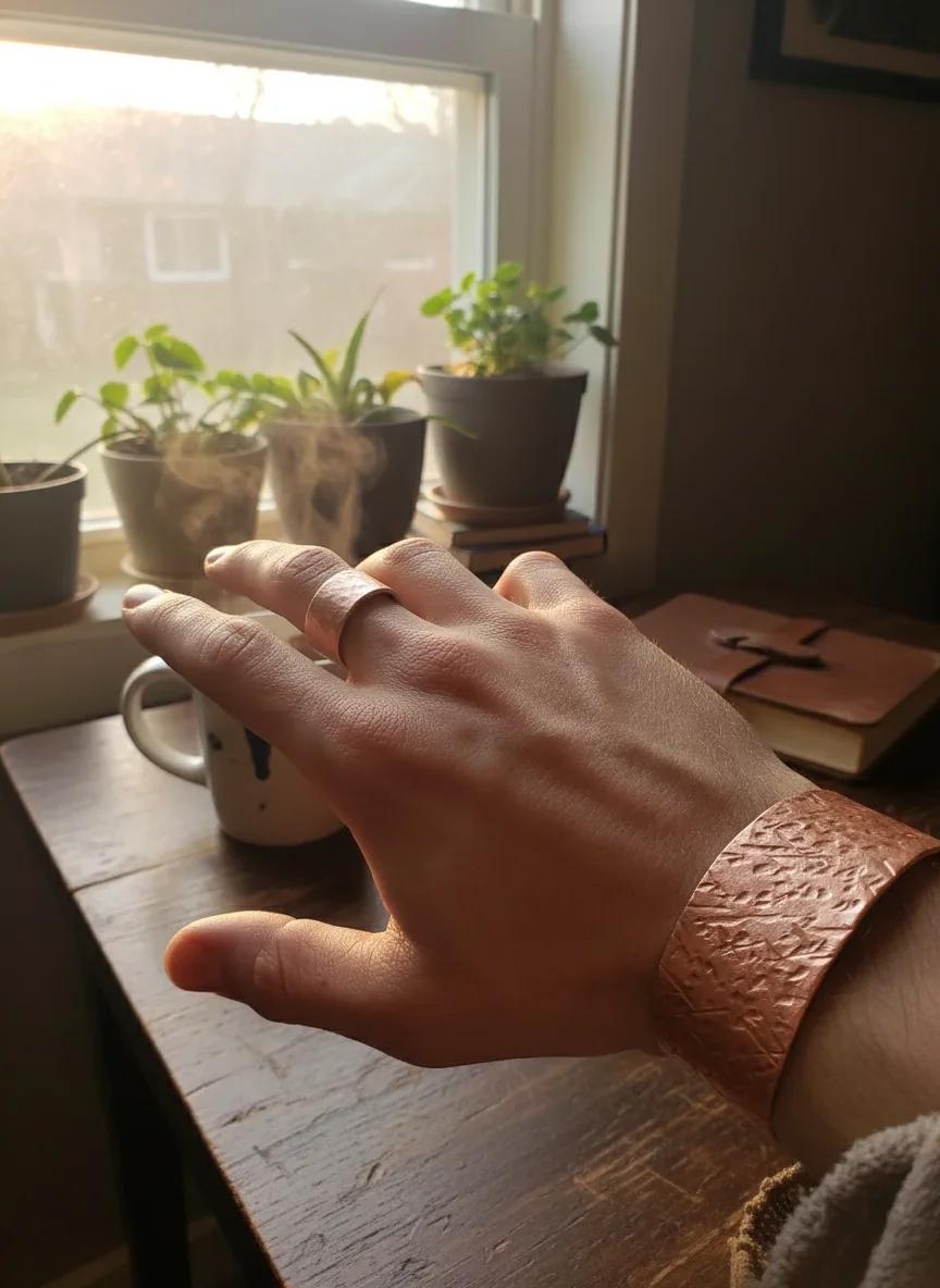 XXL Copper Bracelet for Men, Heavy Copper Cuff, Wide Copper Bangle, Large Anti-Arthritis Bracelet, Big Hammered Copper Healing Bracelet