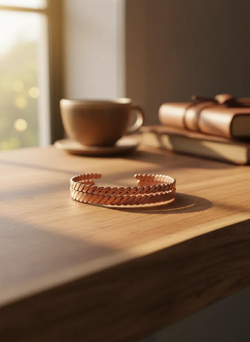 Adjustable Tensor Band Bracelet, Unisex Copper Healing Bracelet, Anti-Arthritis Wellness Cuff for Pain Relief, Copper Tensor Band Bracelets