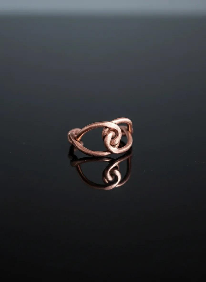 Elegant Copper Ring for Women, Twisted Copper Woman's Jewelry, Pretty Copper Gift for Women, Unique Handcrafted Copper Ring