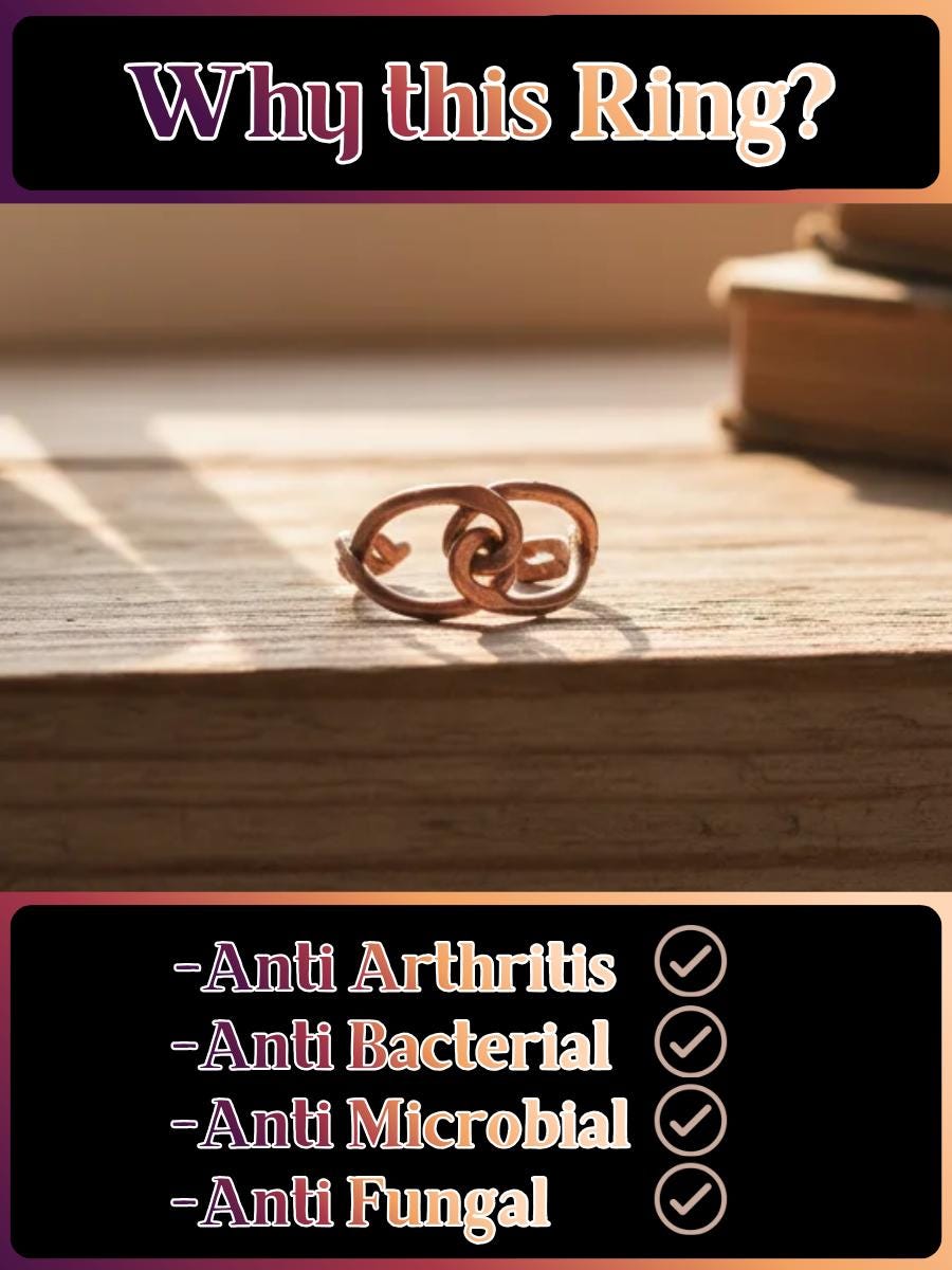 Elegant Copper Ring for Women, Twisted Copper Woman's Jewelry, Pretty Copper Gift for Women, Unique Handcrafted Copper Ring