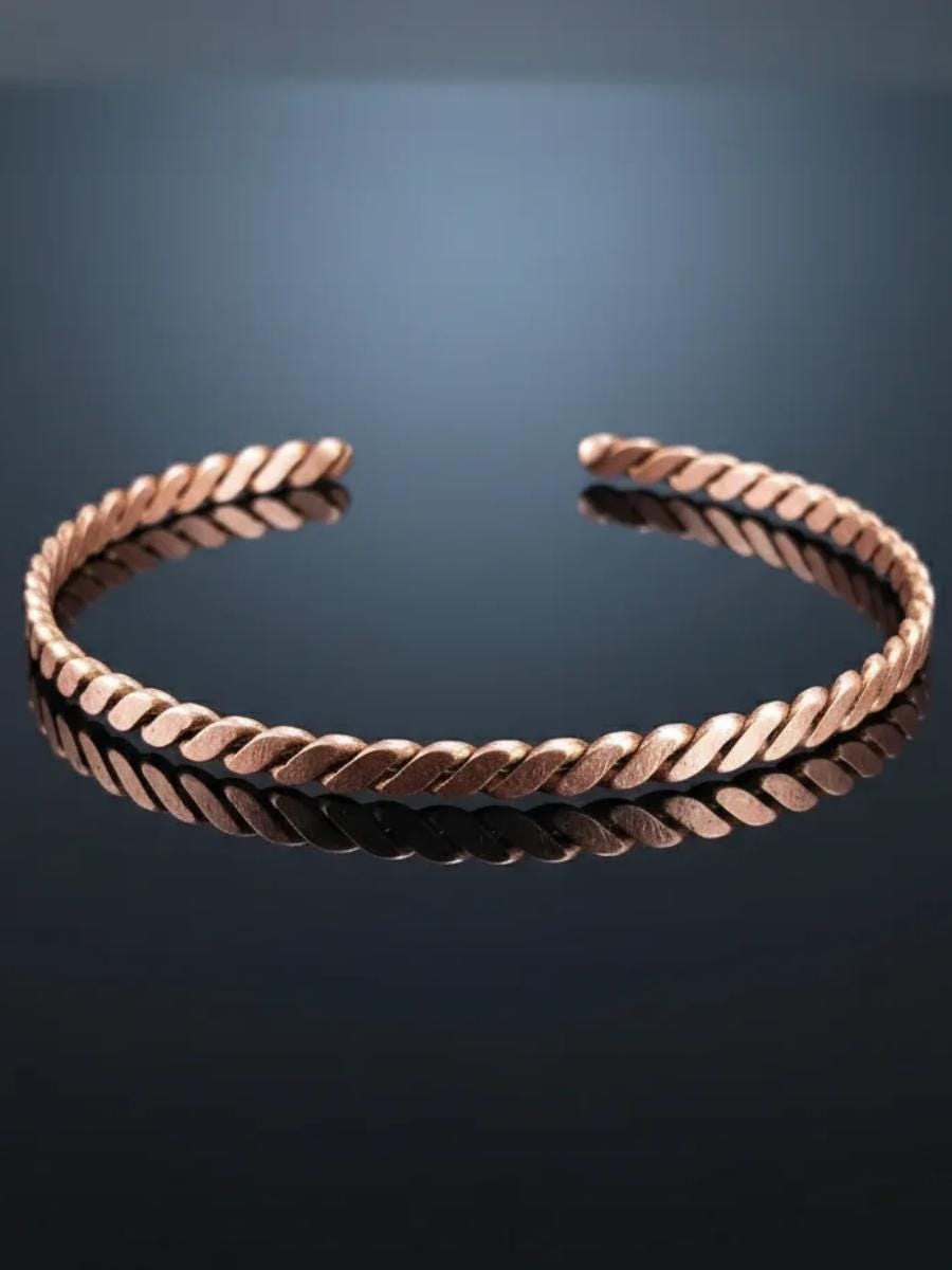 Copper Tensor Bracelet, Copper Healing Cuff, Solid Tensor Copper Cuff, Raw Copper Healing Bracelet, Unisex Wellness Gift, Copper Tensor Band