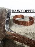 Rough Copper Bracelet for Men, Raw Copper Cuff for Men, Anti-Arthritis Healing Gift, Healing Copper Bangle, Solid Hammered Copper Cuff