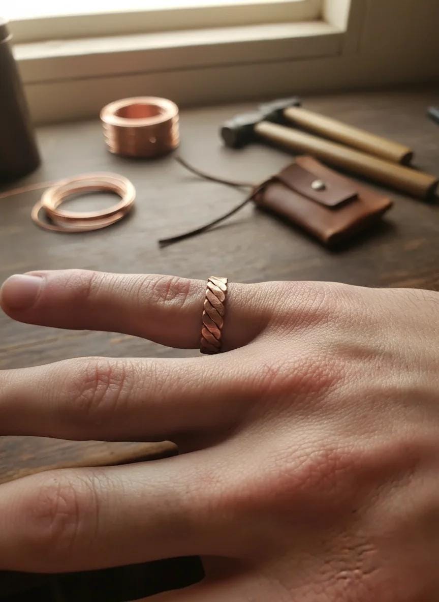 Adjustable Copper Ring for Arthritis, Tensor Healing Ring, Copper Ring Adjustable Size, Tensor Band Ring for Pain Relief