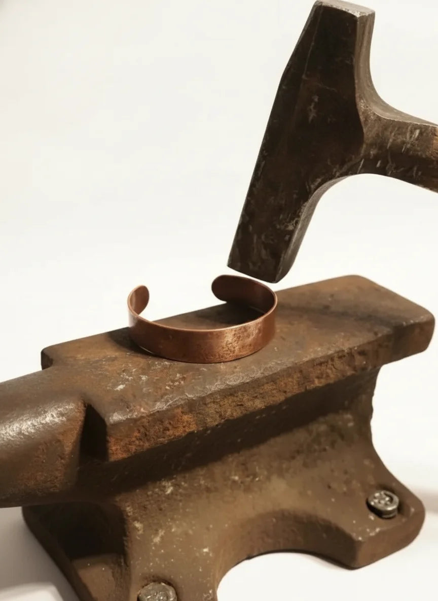 Rustic Hammered Copper Cuff