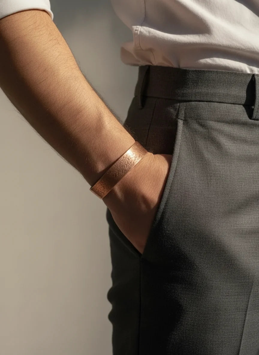 Rustic Hammered Copper Cuff