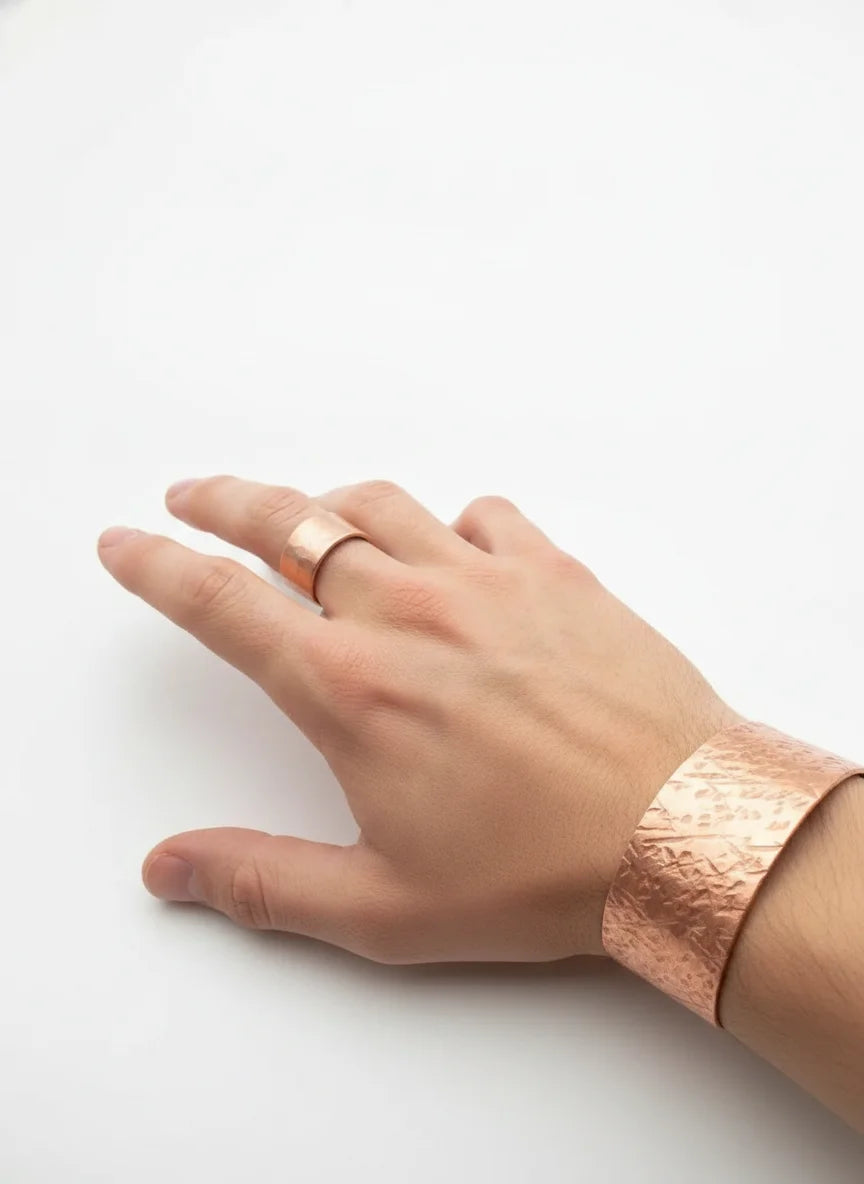 Thick Textured Copper Cuff