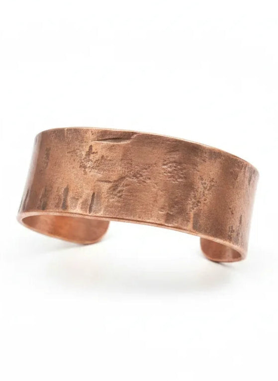 Wide Hammered Copper Cuff